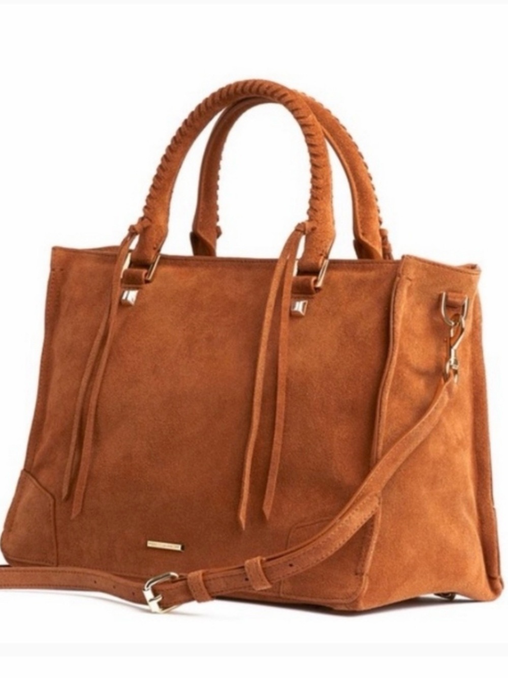 Rebecca Minkoff Suede Shoulder Tote in Brown